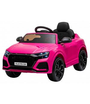 COCHE RSQ8 12V INFANTIL, ROSA-PINK, RC, RUEDAS GOMA, ASIENTO POLIPIEL - INDA217-RSQ8PINK